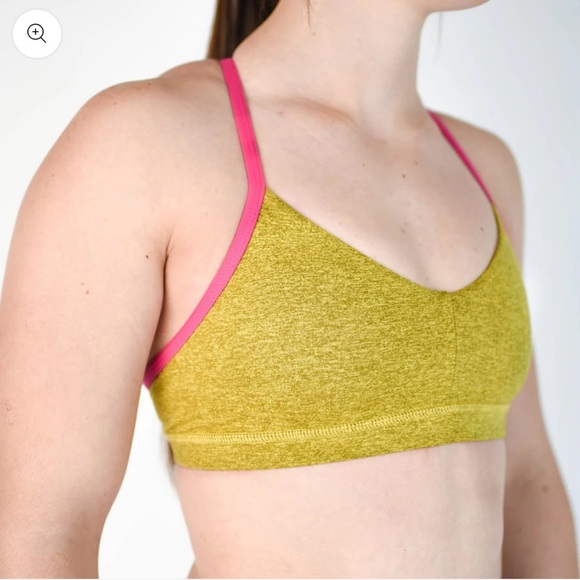 Fleo Reinette Sports Bra in Bronze Bamboo & Cabaret Size Medium - Picture 9 of 12